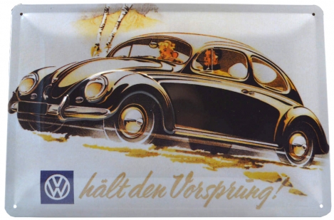 Nostalgic Art Blechschild VW hält den Vorsprung