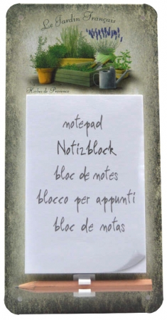 Nostalgic Art Blech-Notizblock Le Jardin Francais