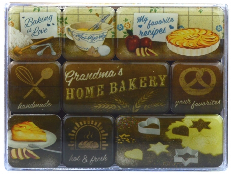 Nostalgic Art Magnet-Set Home Bakery 9-teilig