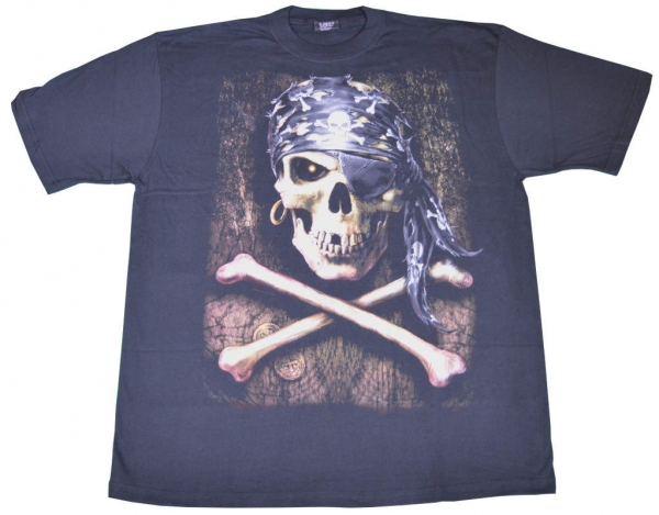 Spiral T-Shirt Pirate Skull