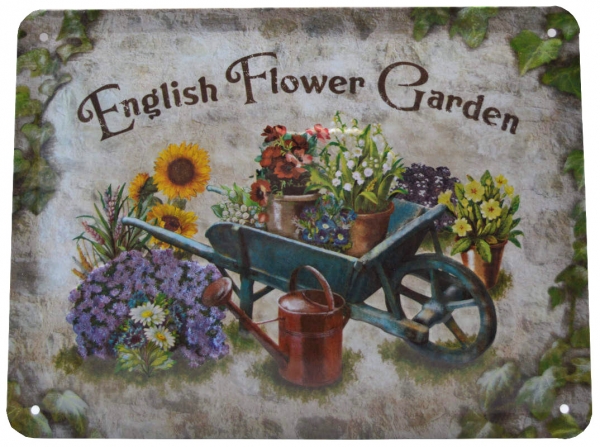 Nostalgic Art Blechschild English Flower Garden